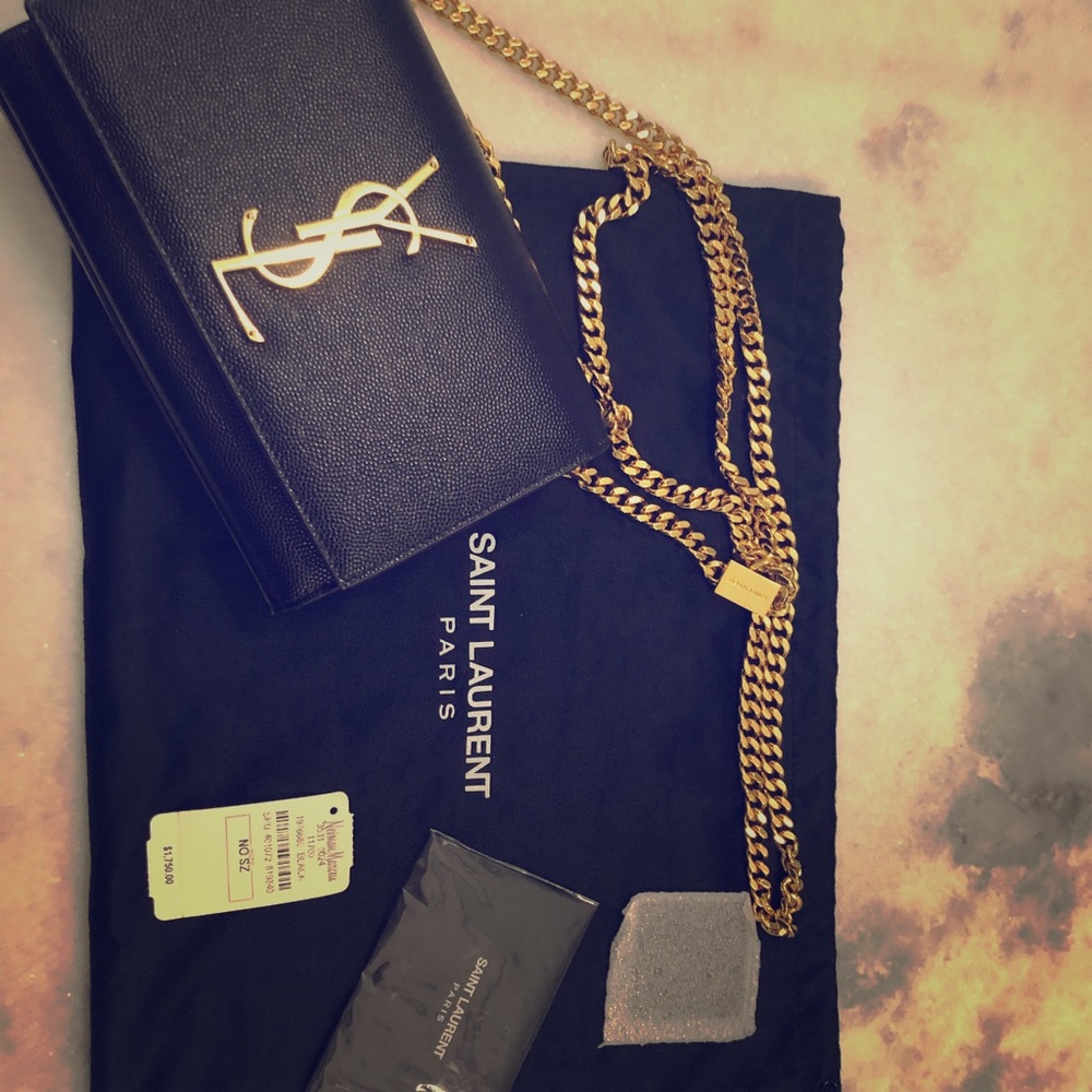 YSL Saint Laurent Small Kate Leather Shoulder Bag